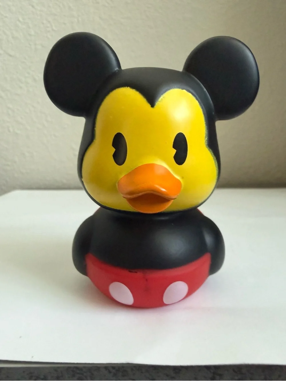 Disney Mickey Mouse Rubber Duck Just Play Bath Toy Collectible 2.75” Official